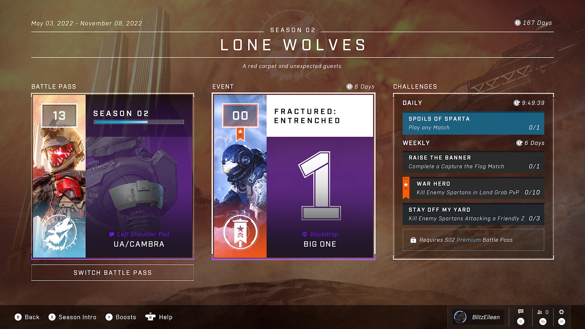 Halo Infinite Fracture Entrenched event rewards, Land Grab challenges